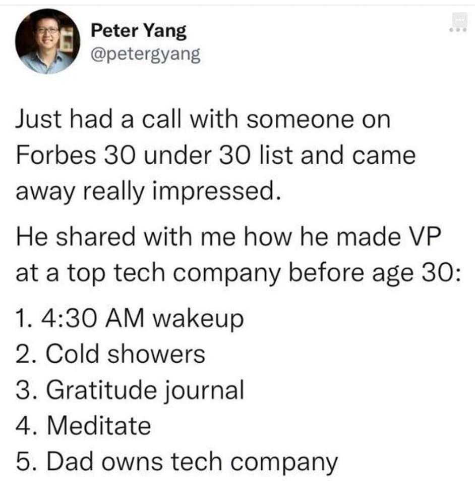 a twee message from peter yang about his job