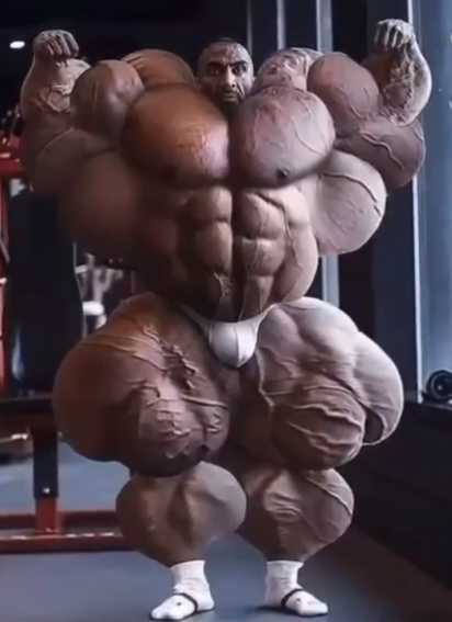 man in a bodybuilding suit standing in a gym