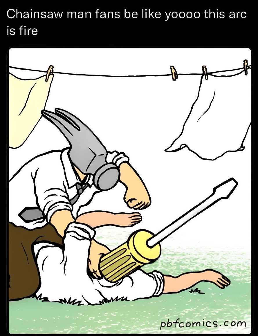 cartoon of a man with a hammer and a guitar in his hand