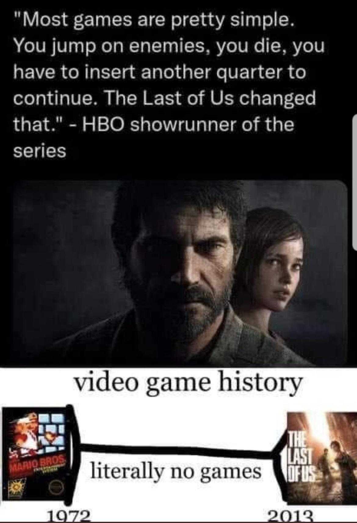 a picture of a video game with a caption of the last of us