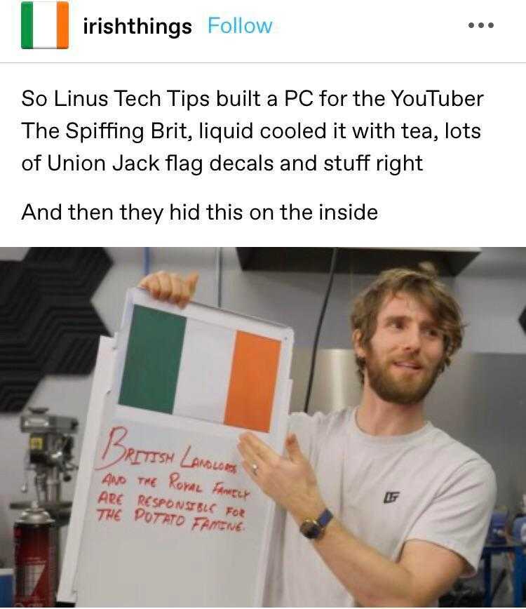 someone posted a twee about the irish flag on their fridge