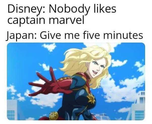 a cartoon picture of a woman in a captain marvel outfit