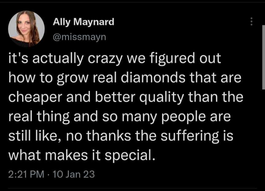 a tweet message from ally maynard about her new album