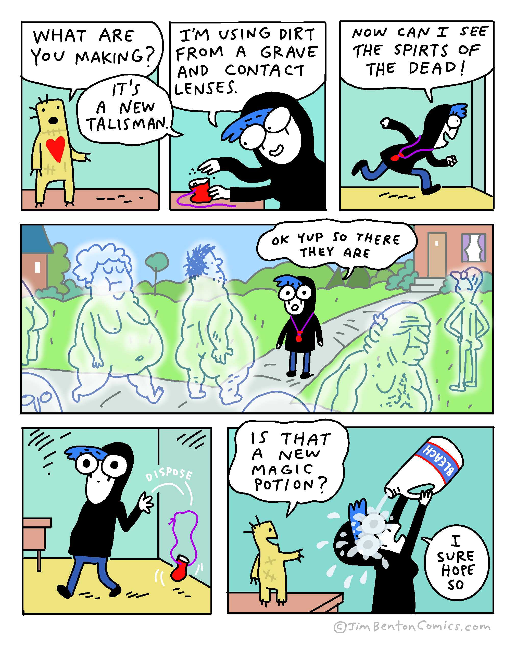 a cartoon of a comic strip with a cat and a dog