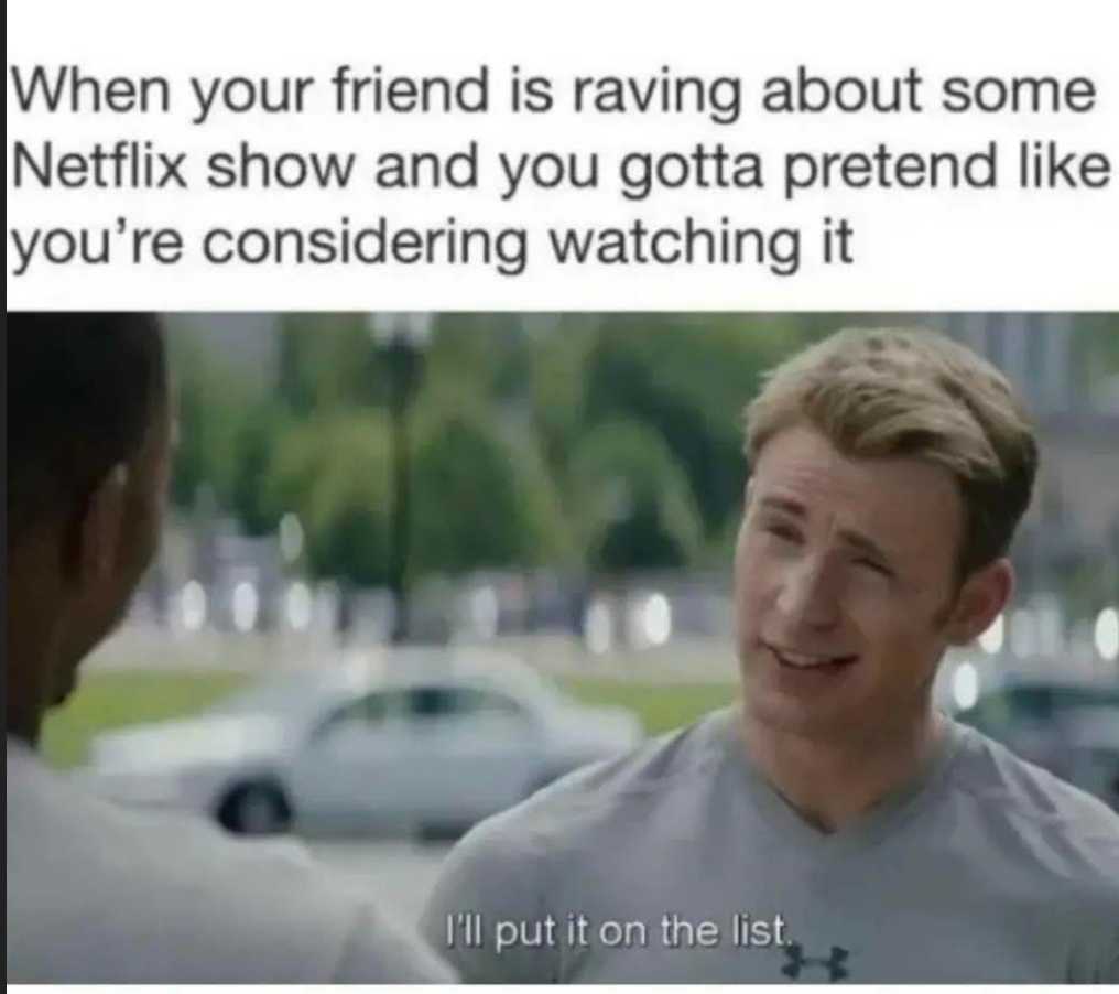 meme of a guy talking to another guy about netflix