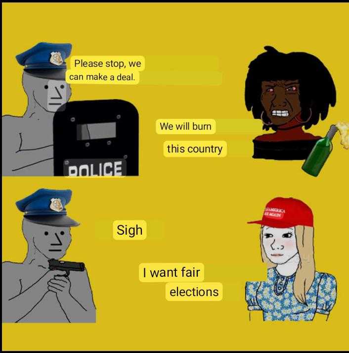 cartoon of a woman in a police uniform and a man in a police uniform