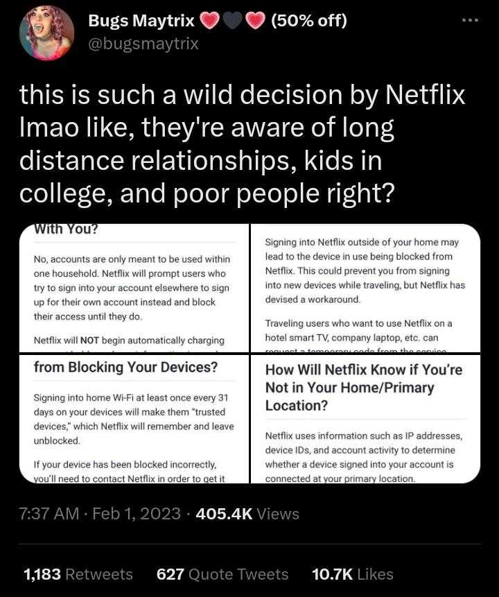 a screenshot of a twitter post with a picture of a woman on the screen