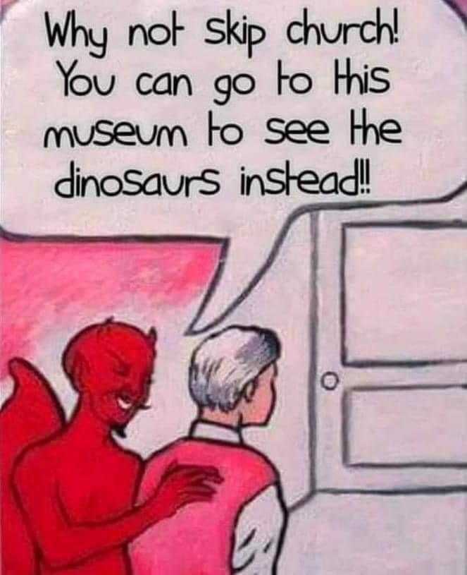 cartoon drawing of a devil and a woman talking to each other