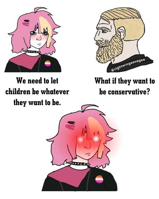 a cartoon of a man and woman with pink hair and beards