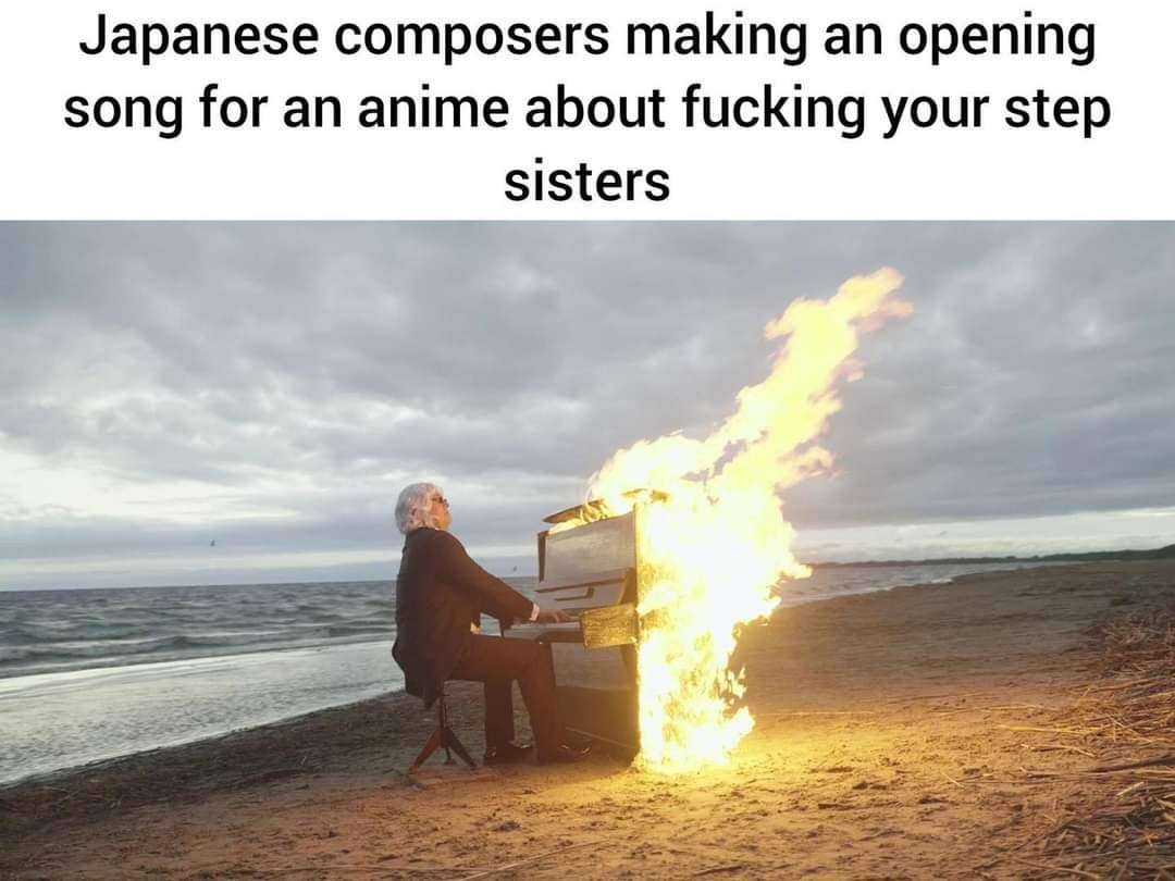 image of a man playing a piano on the beach