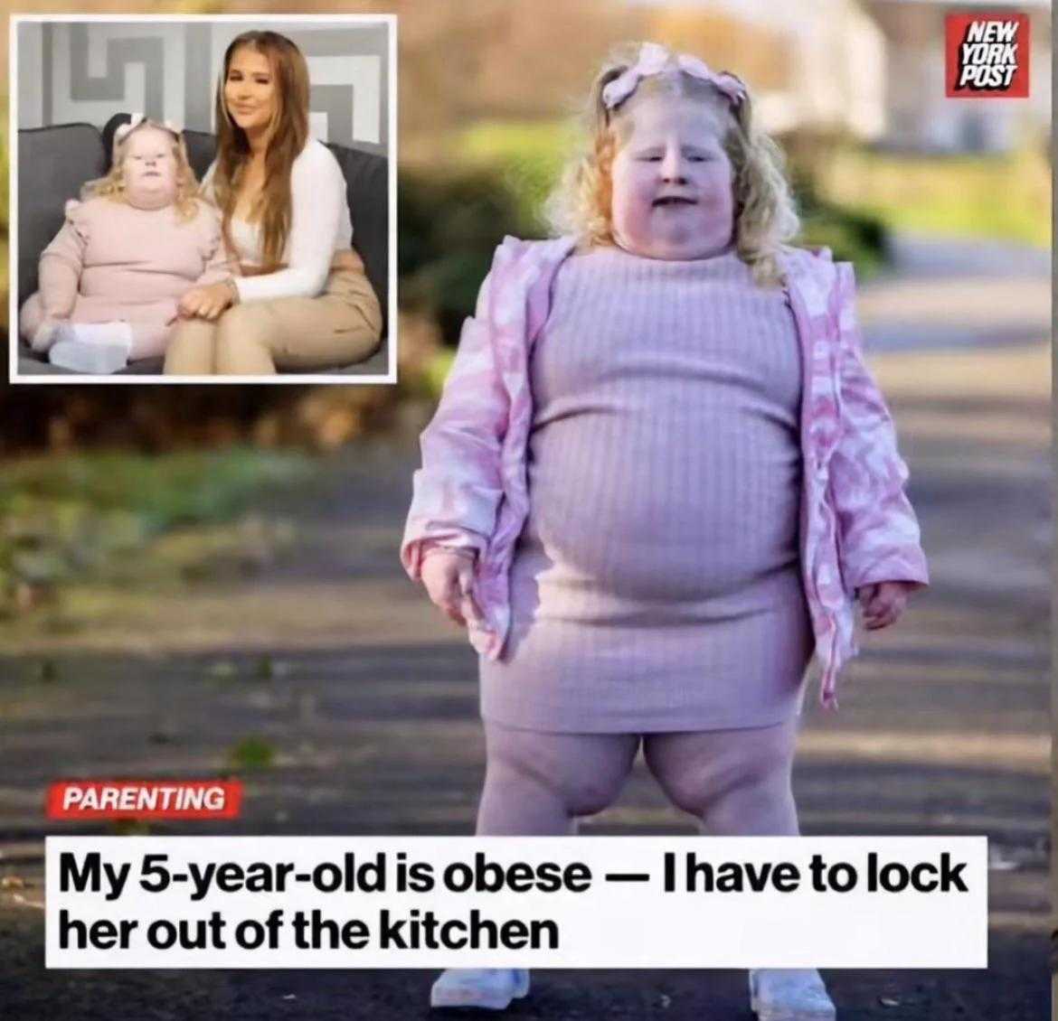 a close up of a child in a pink outfit with a picture of a woman