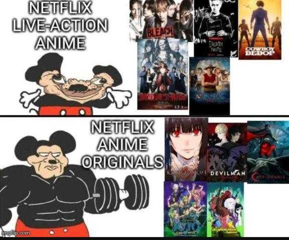 a bunch of cartoon characters with a caption of netflix and netflix