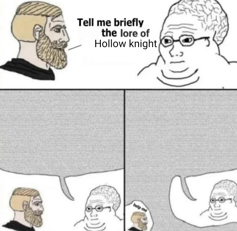 a cartoon of a man with a beard and glasses talking to another man