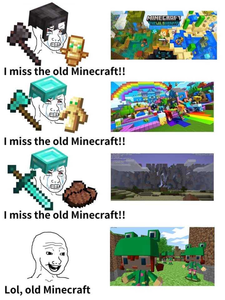 a picture of a bunch of minecraft memes with a picture of a man and a woman