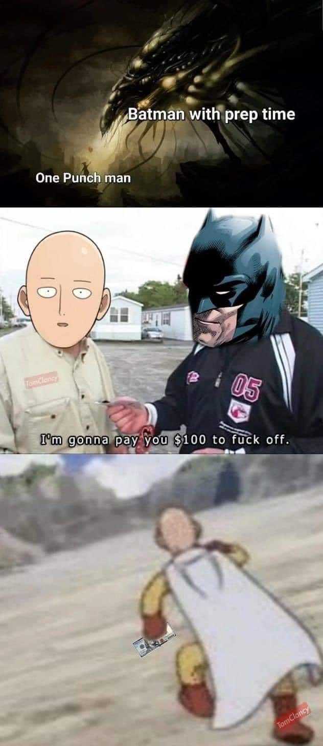 batman, one punch man, and one punch man one punch man