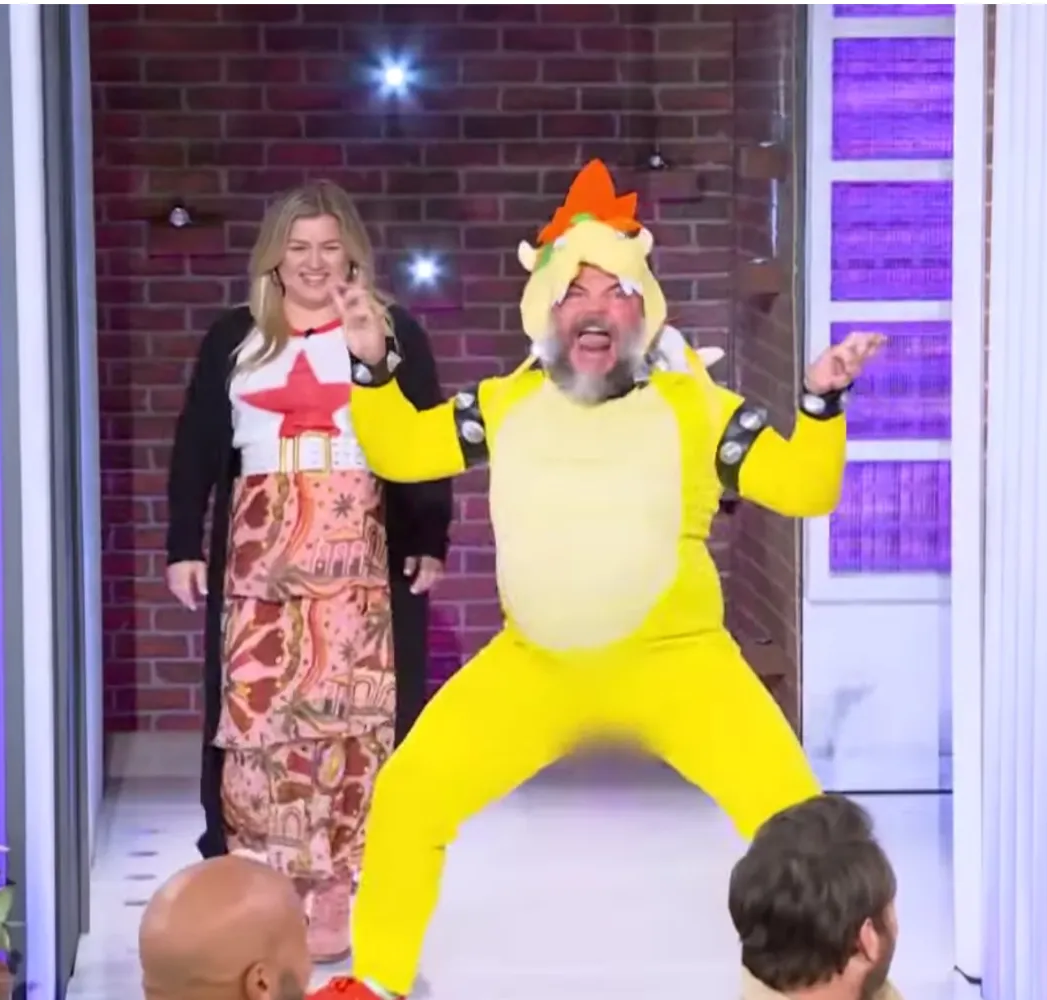 araffe dressed as a chicken and a woman in a dress