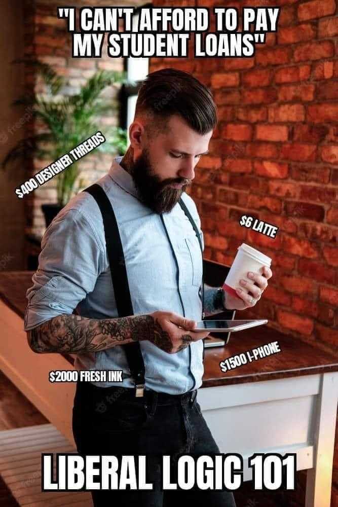 a man with a beard and suspenders holding a cup of coffee