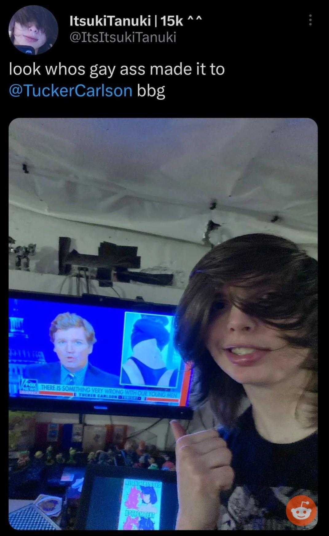 image of a woman holding a toothbrush in front of a tv