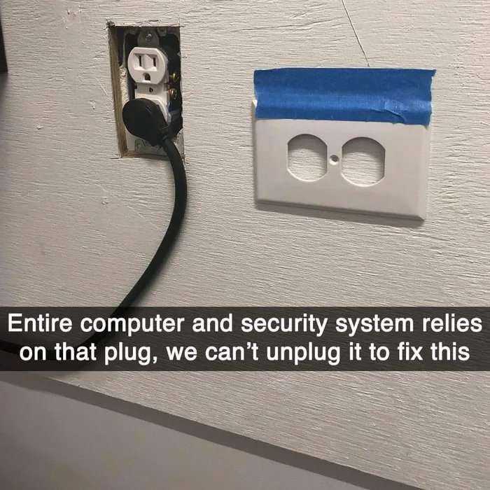 there is a picture of a computer and security system on the wall