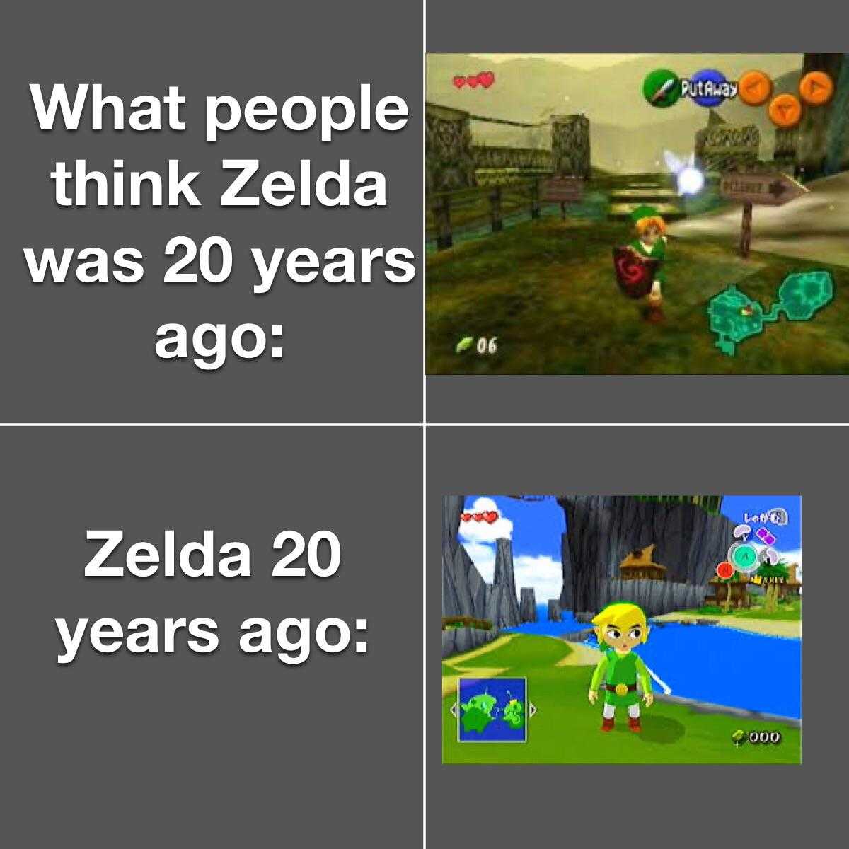 a picture of a video game with a link to the legend of zelda