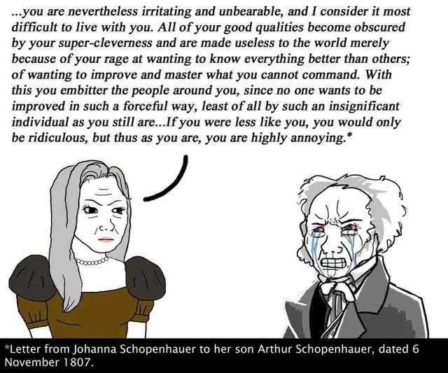 a cartoon of a woman and a man who are talking