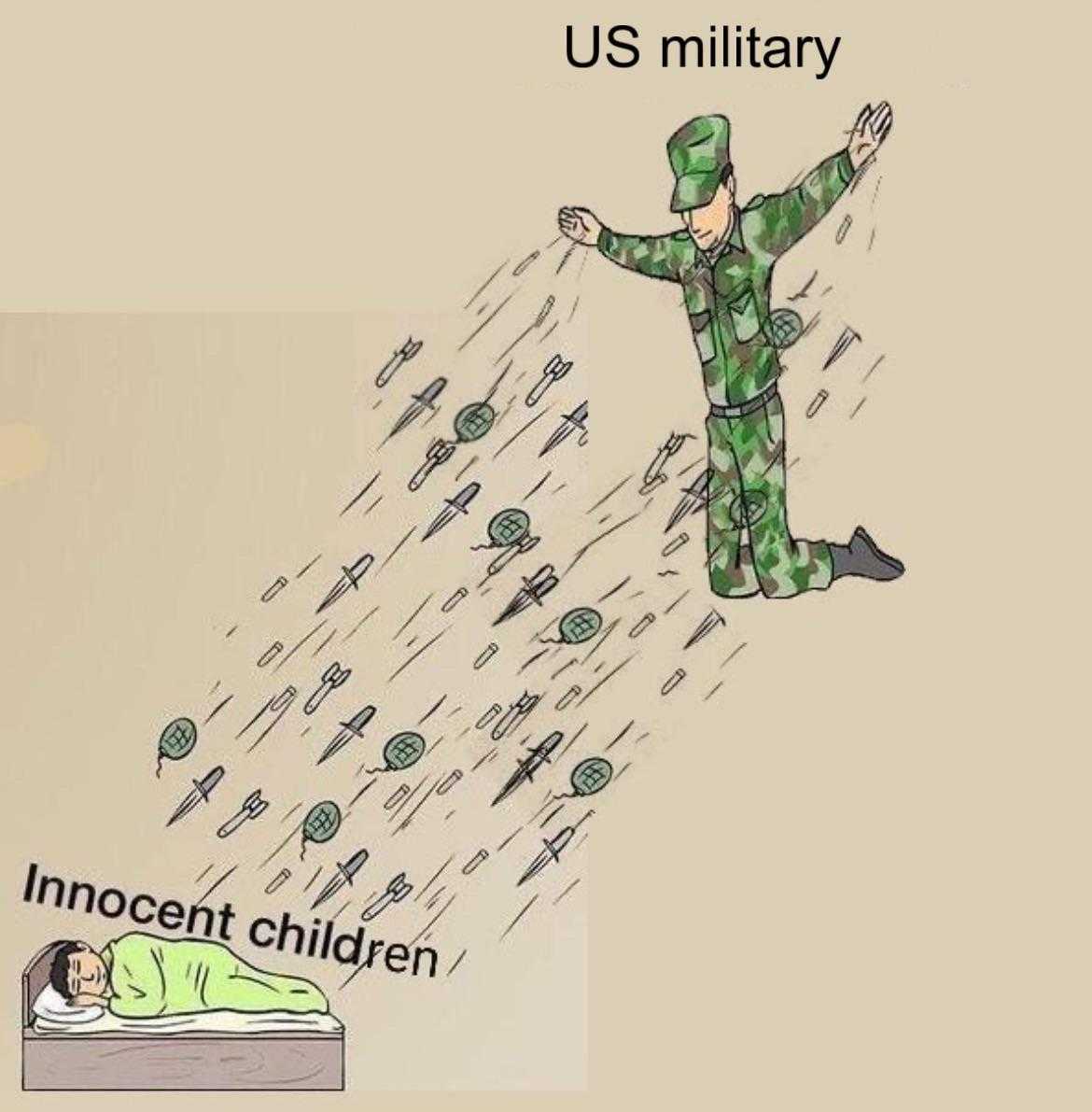 cartoon of a soldier in a green uniform is falling from a sky