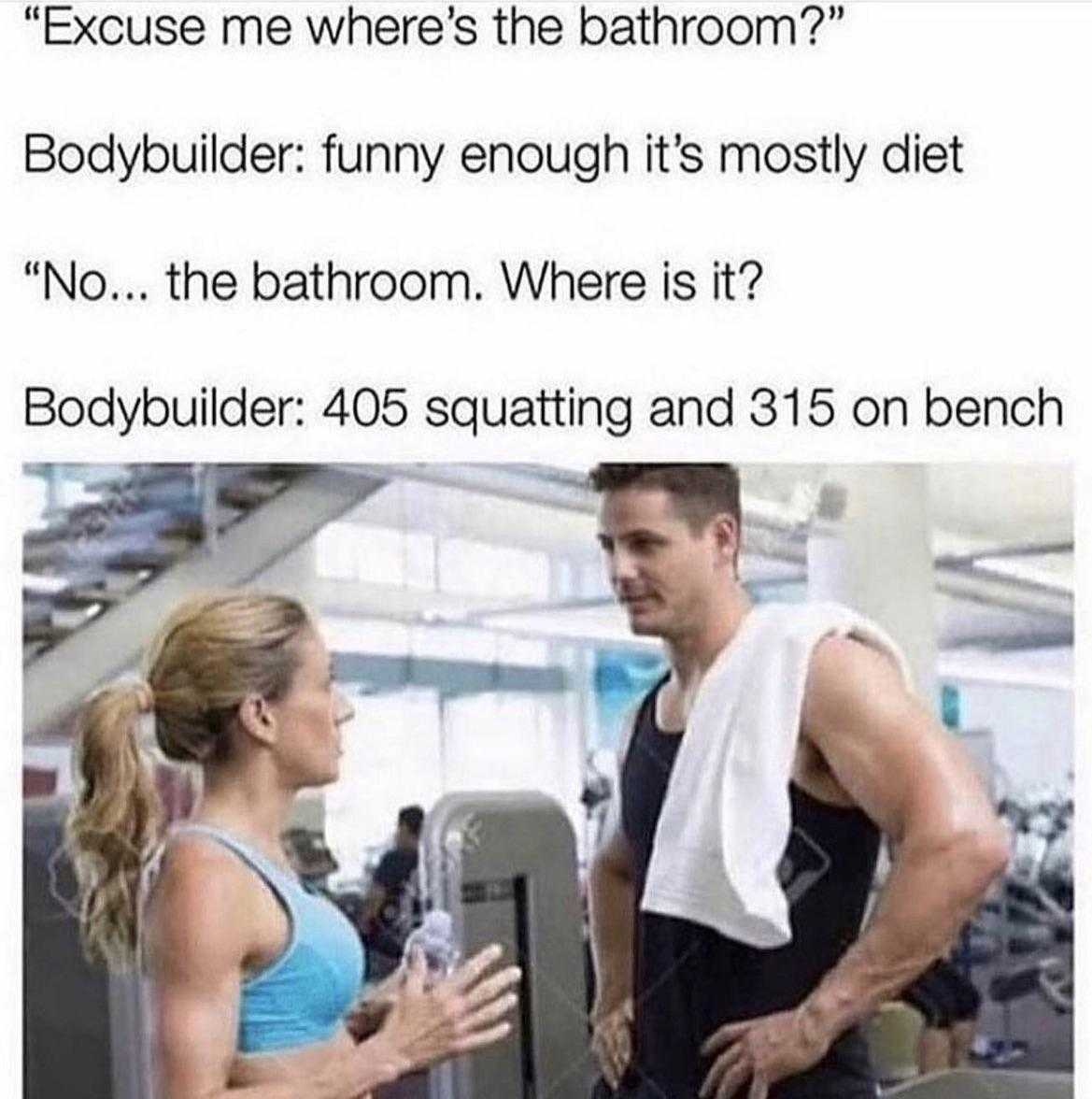 woman talking to a man in a gym