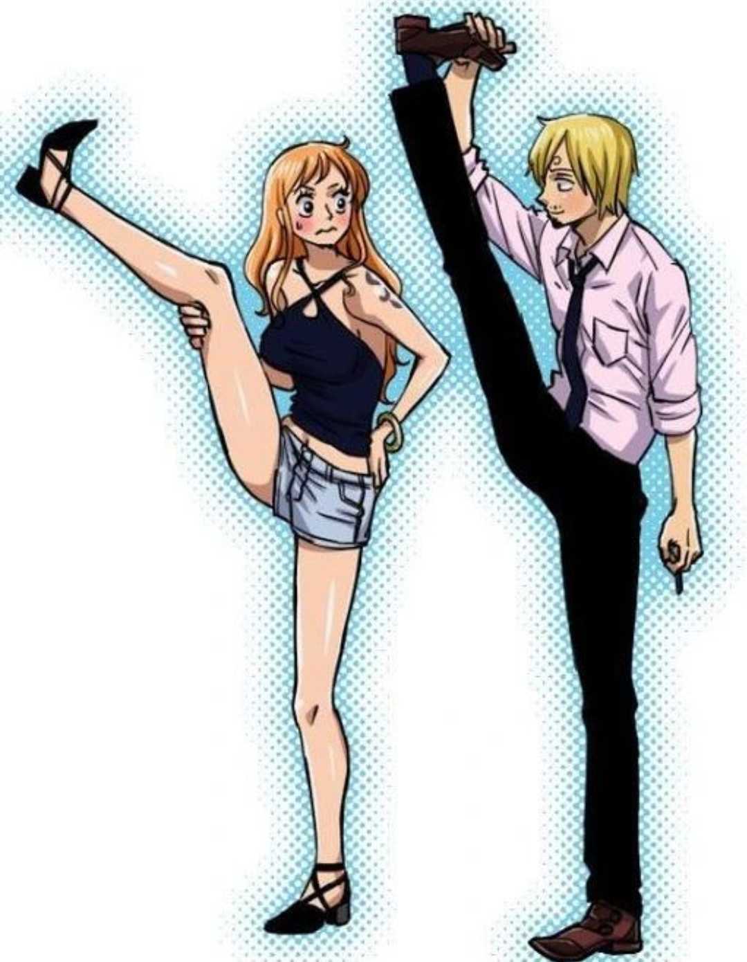 a cartoon of a man and woman standing next to each other