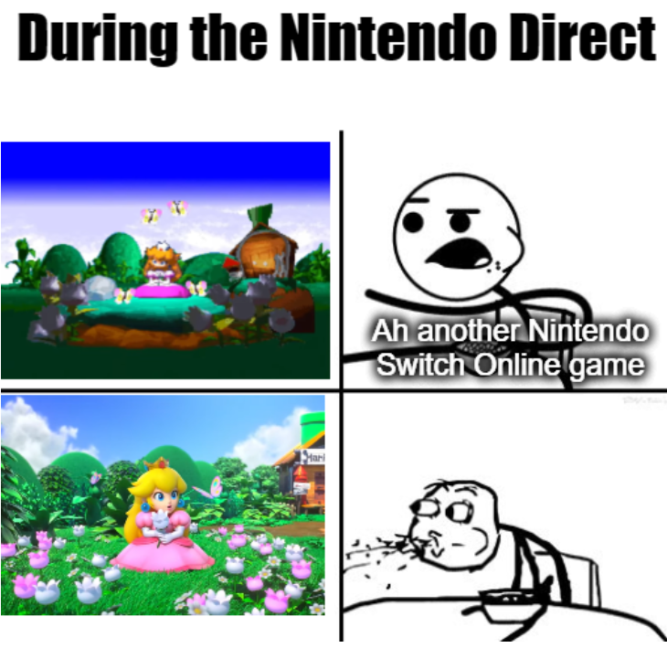 a cartoon picture of a picture of a nintendo direct game