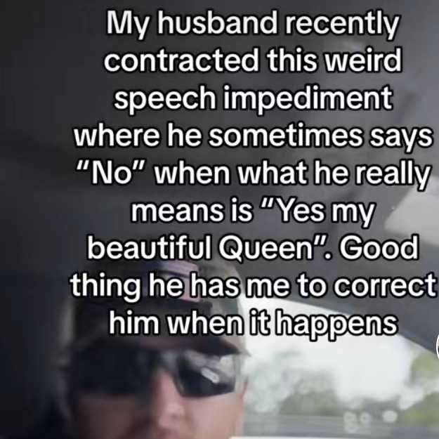 someone is telling me to be happy about his wife ' s speech