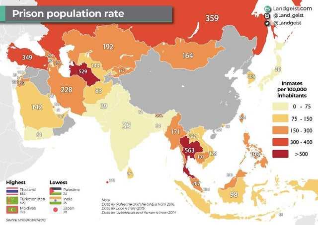 a map of the world with a map of the countries with the most population