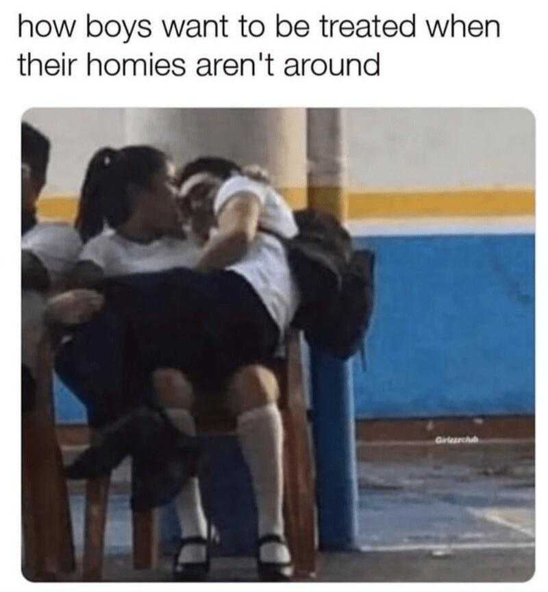 boy sitting on a chair with his friends