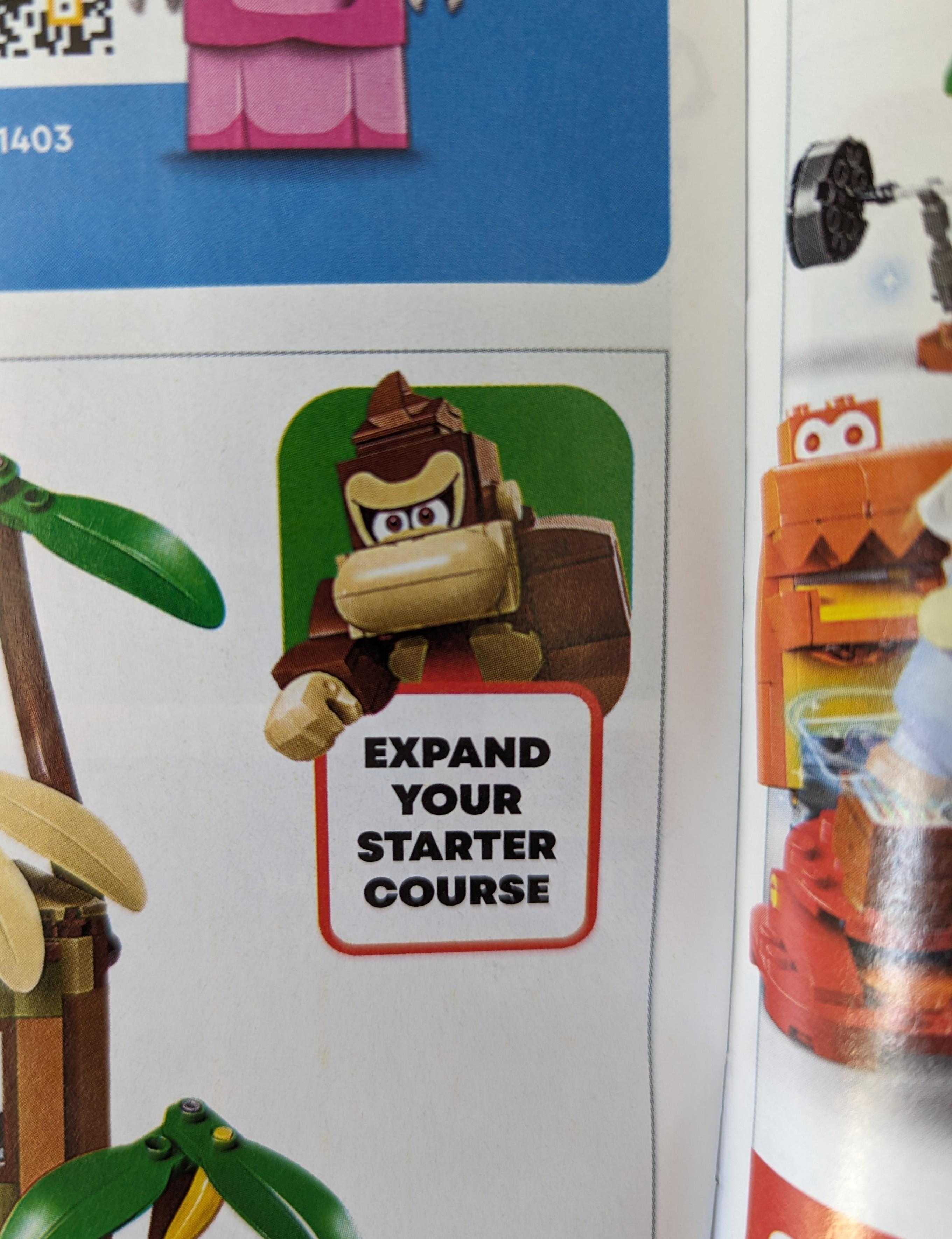 legos are displayed in a magazine with a lego character