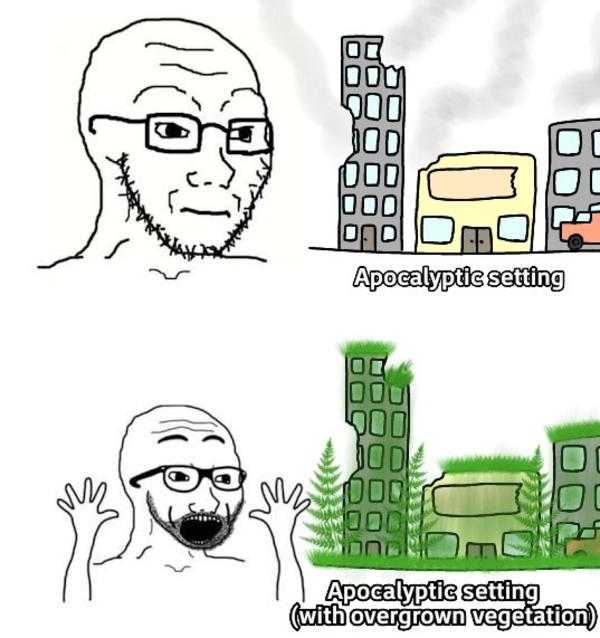 cartoon of a man with glasses and a beard and a building with a sign that says, apocatory