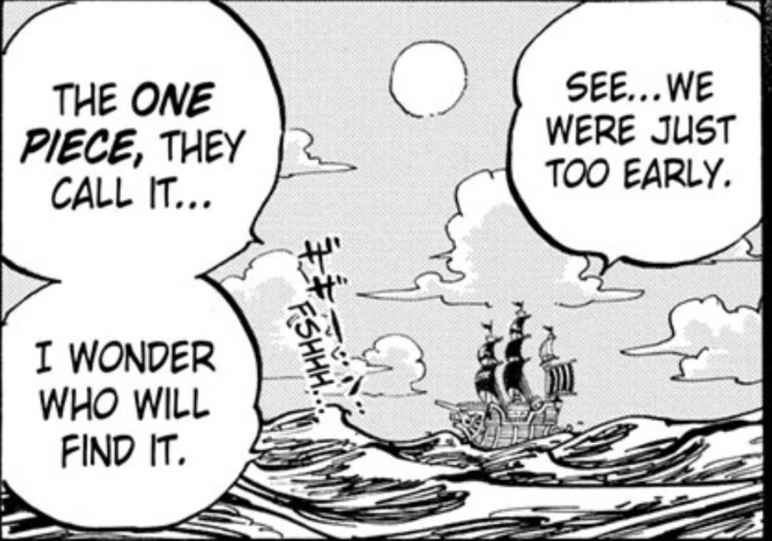 a cartoon of a ship with a man on it and two speech bubbles above it