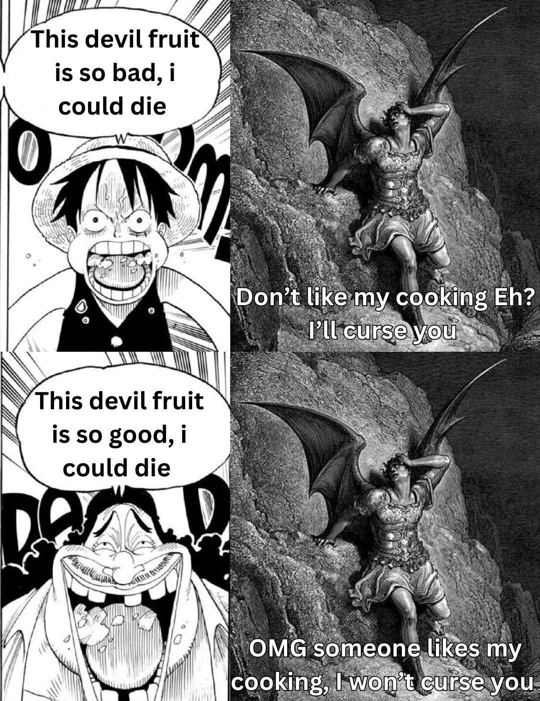 a cartoon picture of a bat with a caption saying, this devil is bad, i could die