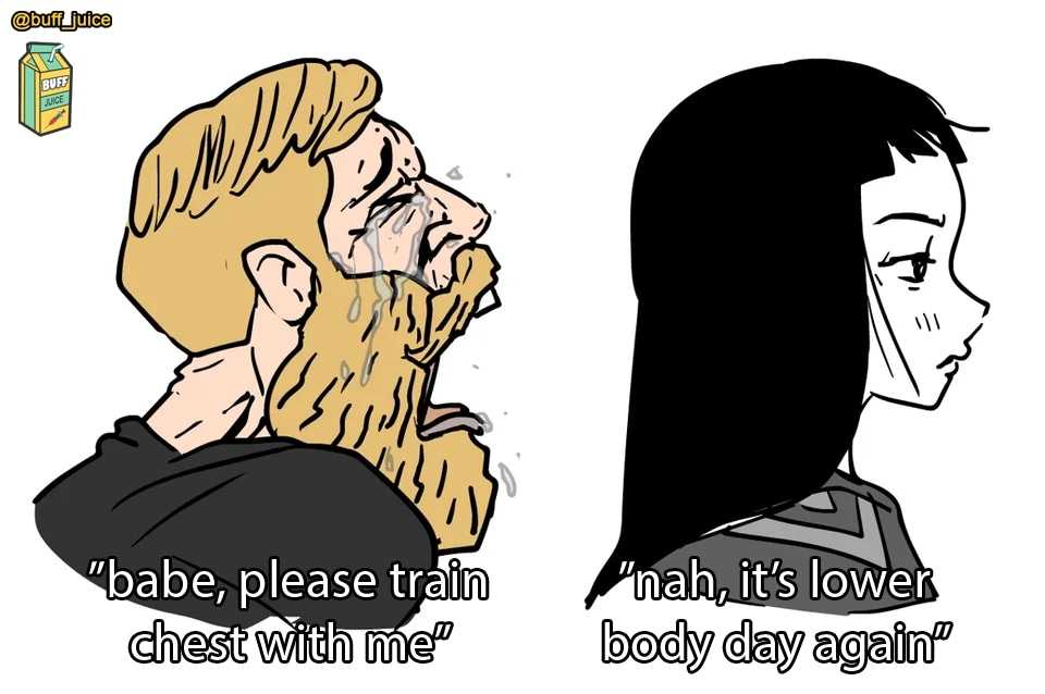 a cartoon of a man and woman with a beard and a woman with a beard