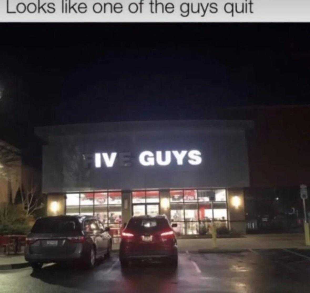 image of a car parked in front of a tv guys store