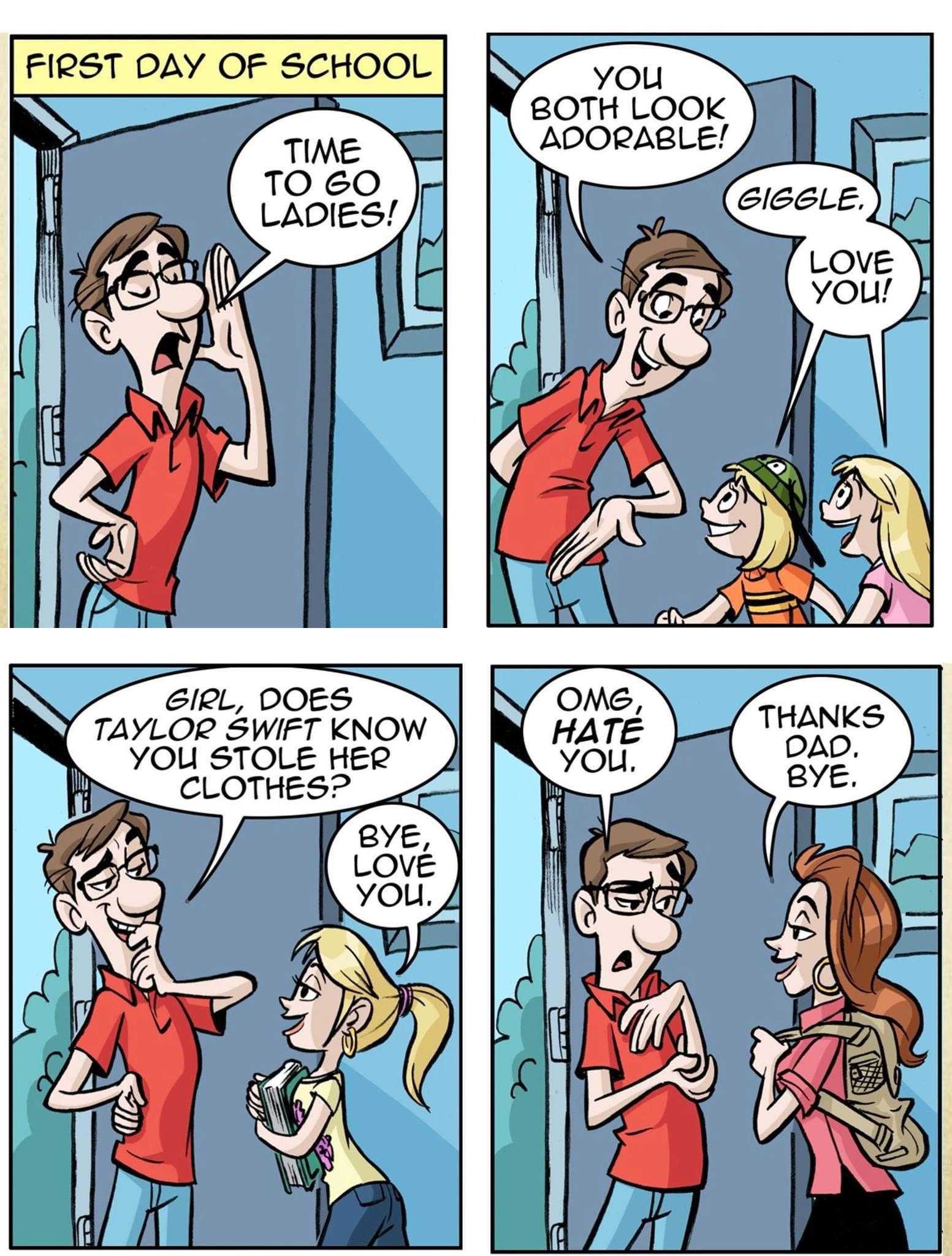 a comic strip with a cartoon of a man and woman talking to each other