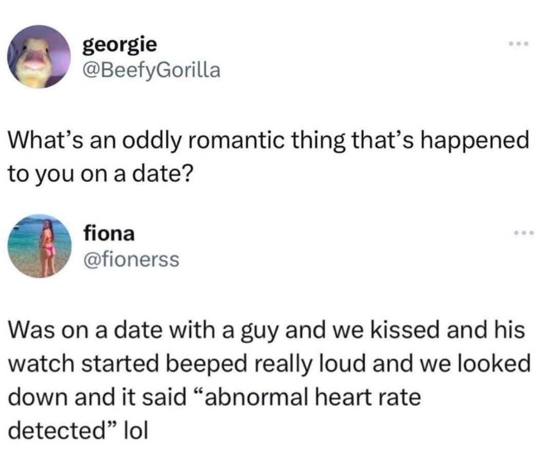 a couple of people are on twitter with a caption of what is on a date