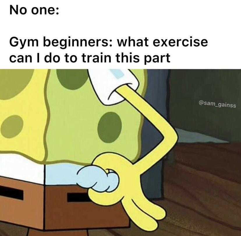 cartoon of spongebob doing a gym exercise with a towel