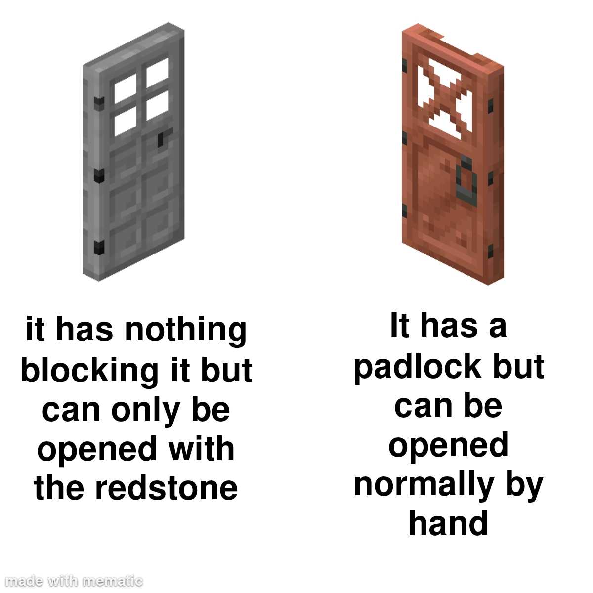 there are three different types of doors with a brick in them