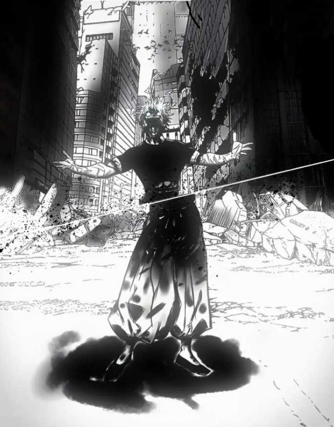 anime character in a black and white photo with a sword