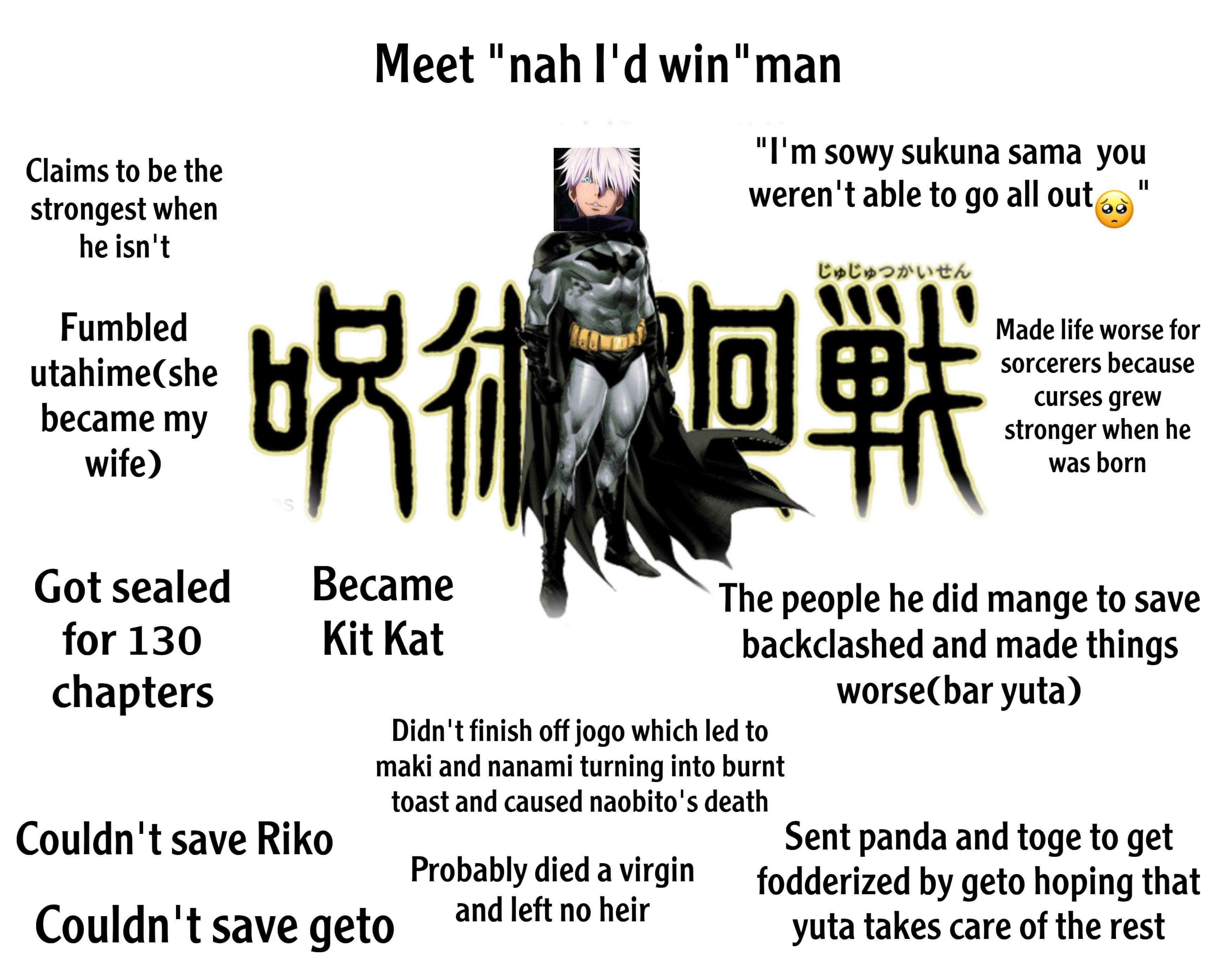 batman meme with a description of the character in the text