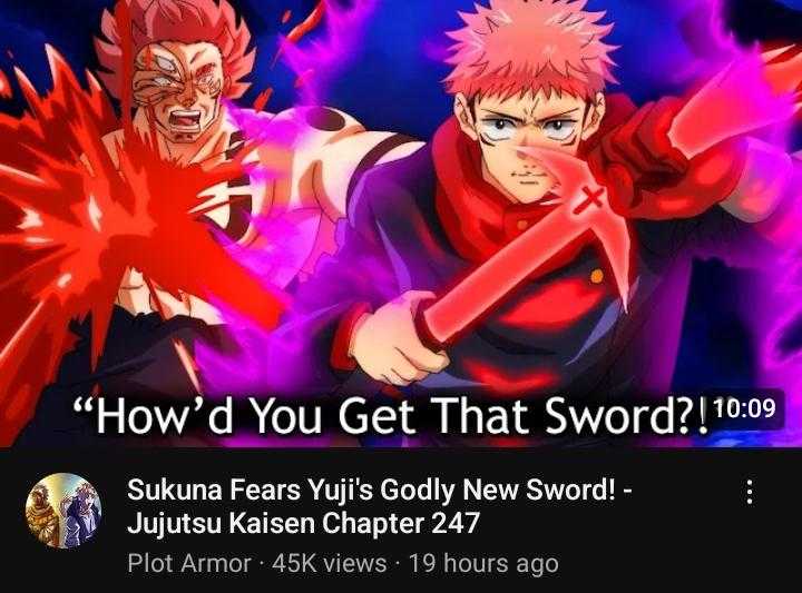 a close up of two anime characters with a sword in their hands