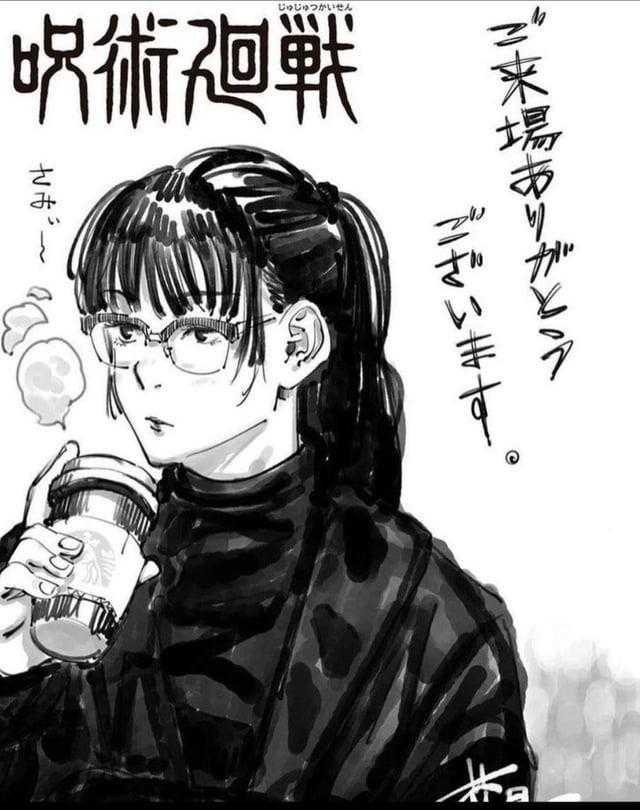 anime character with a cigarette in her hand and a chinese text above her