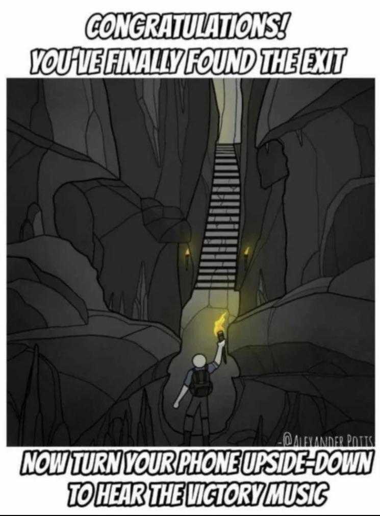 a cartoon picture of a person standing in front of a stairway