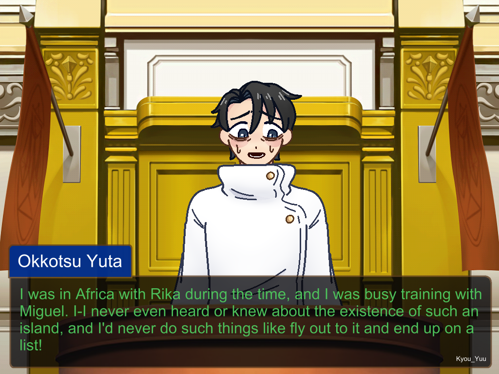 anime character in a court room with a quote about the court