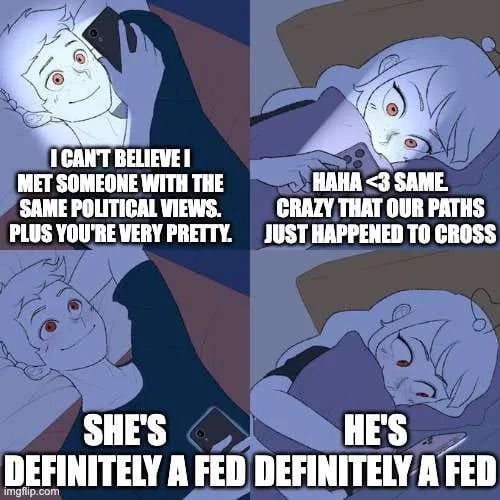 a cartoon picture of a woman laying in bed with a caption of a man