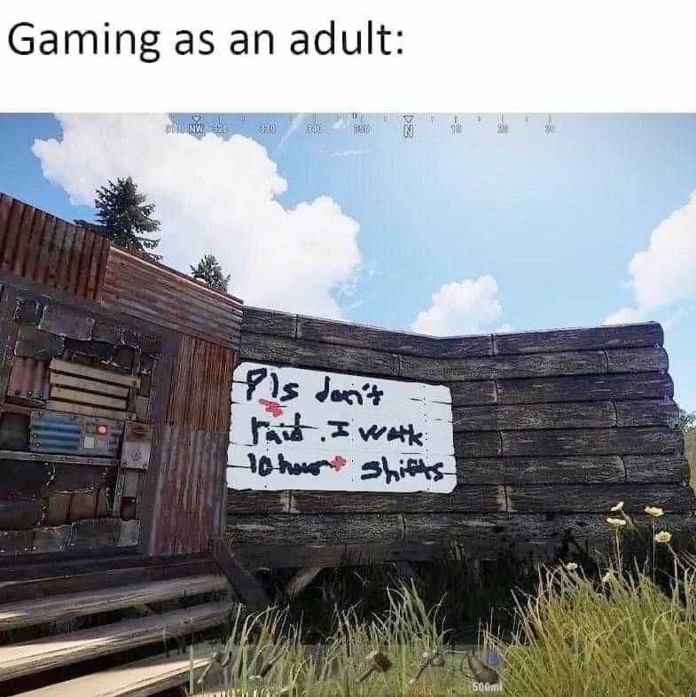 wooden building with a sign that says gaming as an adult